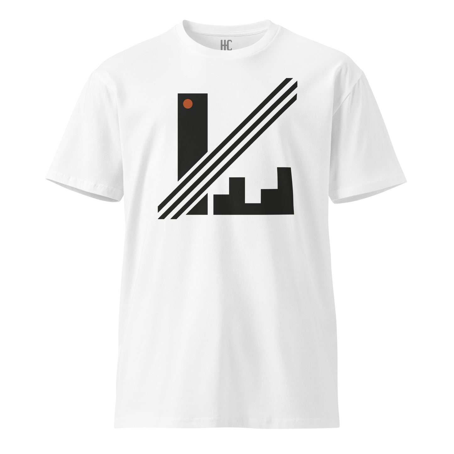 Signal premium tee in White, front view