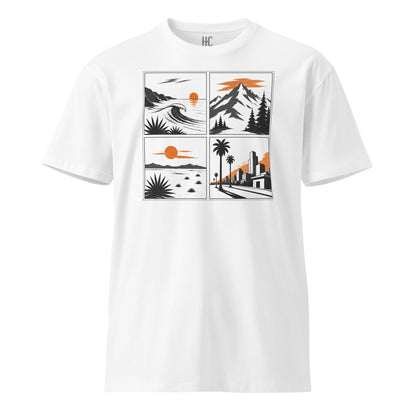 Four Ways West Premium Tee — White, front
