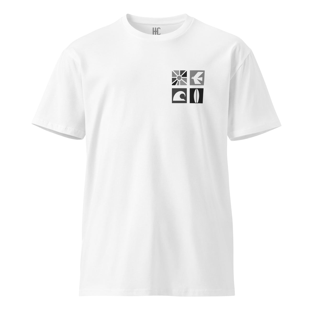 Pacific Forms Premium Tee — White, front