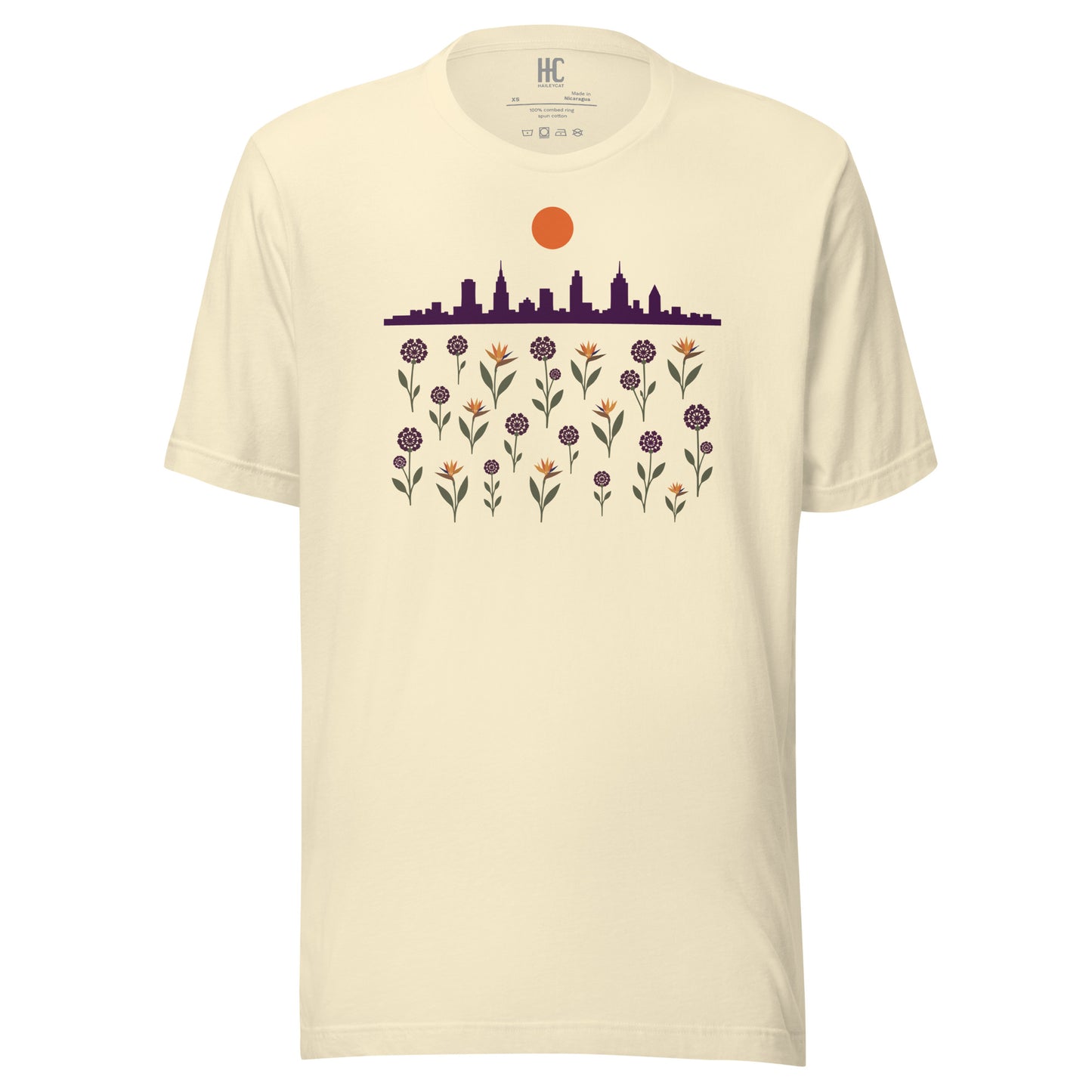 Citybloom supersoft tee in Natural, front view