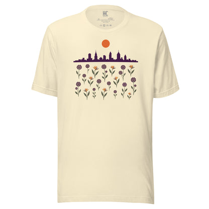 Citybloom supersoft tee in Natural, front view