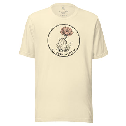 Cactus Bloom Supersoft Tee — Natural, front