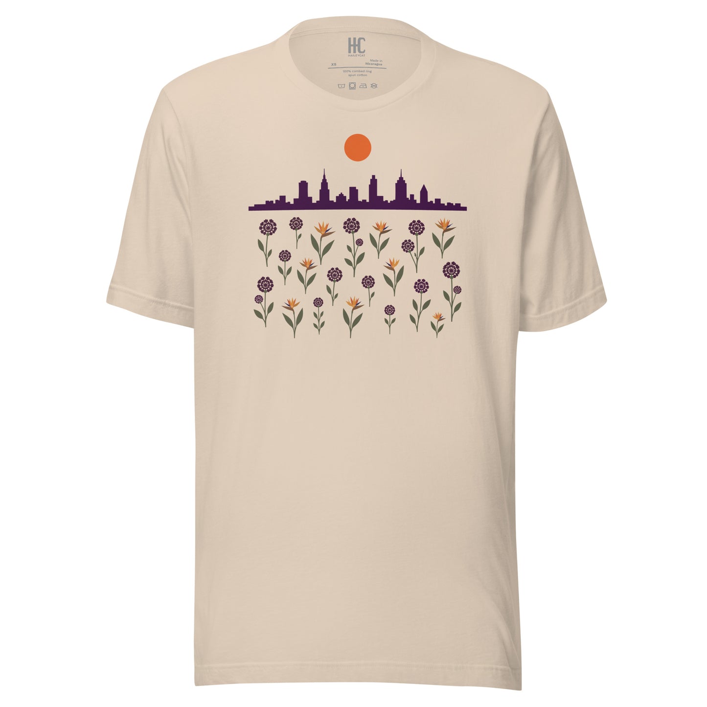 Citybloom supersoft tee in Soft Cream, front view