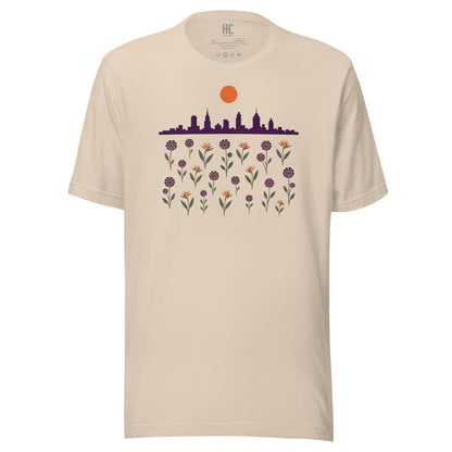 Citybloom supersoft tee in Soft Cream, front view