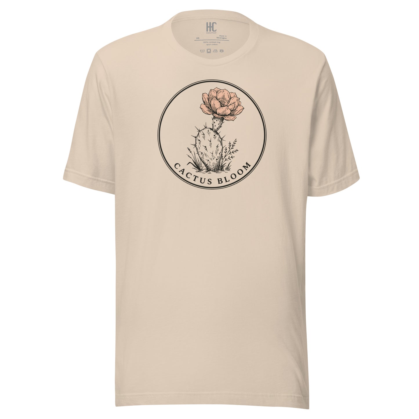 Cactus Bloom Supersoft Tee — Soft Cream, front