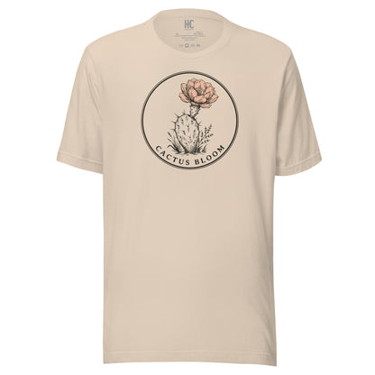 Cactus Bloom Supersoft Tee — Soft Cream, front