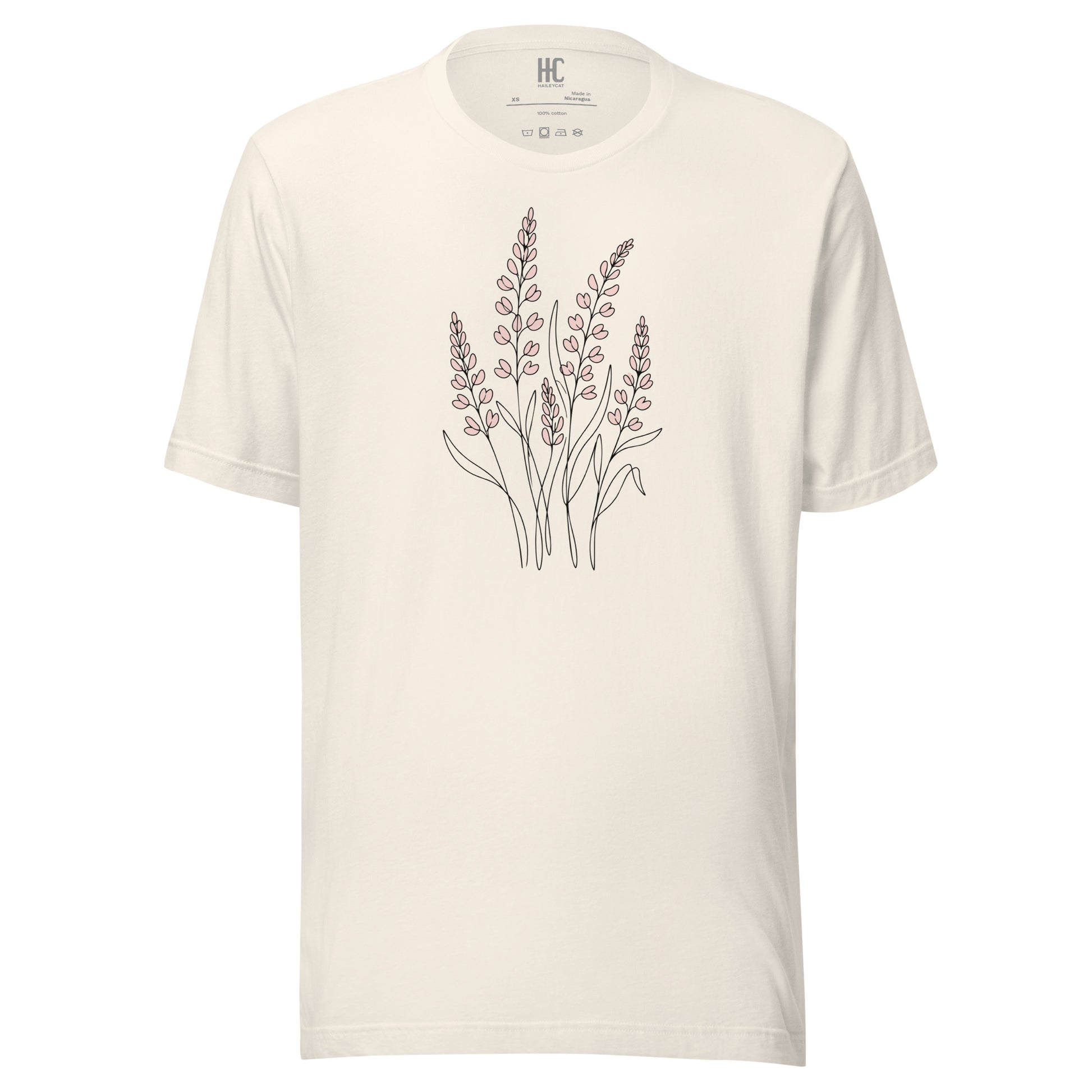 Bloom Line supersoft tee in Vintage White, front view