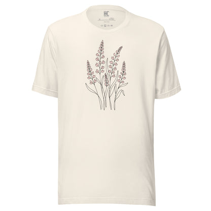 Bloom Line supersoft tee in Vintage White, front view
