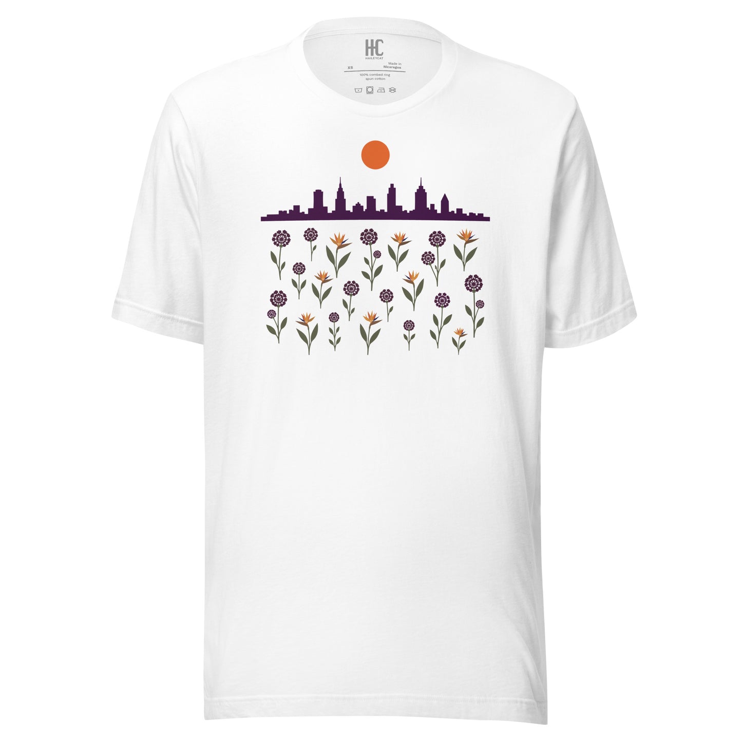 Citybloom supersoft tee in White, front view
